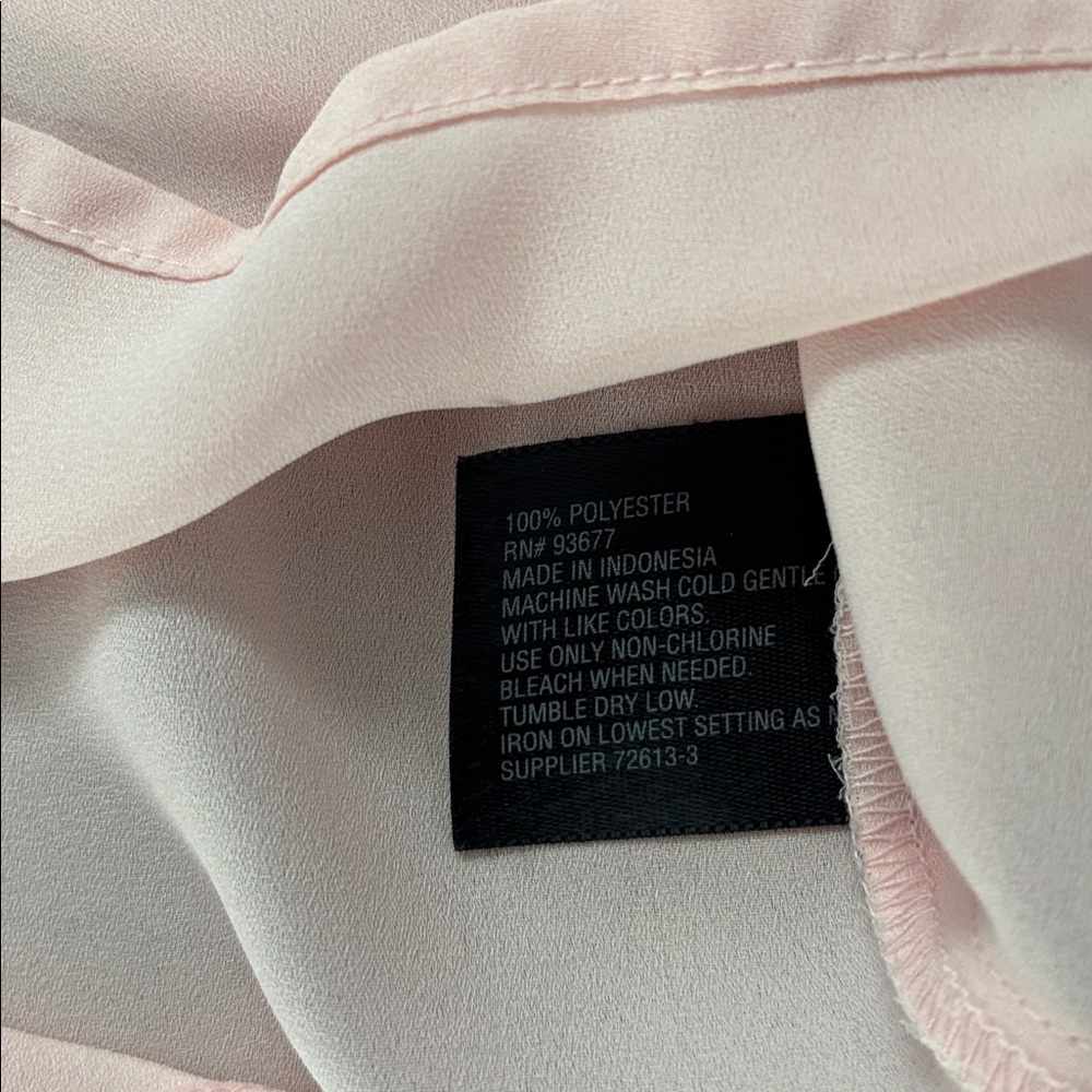 Worthington Light Pink Lace-Up Blouse - Picture 16 of 16